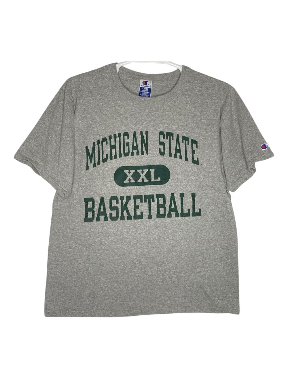 VTG Champion Michigan State Basketball T-Shirt Mens Large Gray Retro Gorpcore